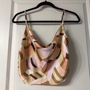 Multi-Color Cowl Neck Crop Tank